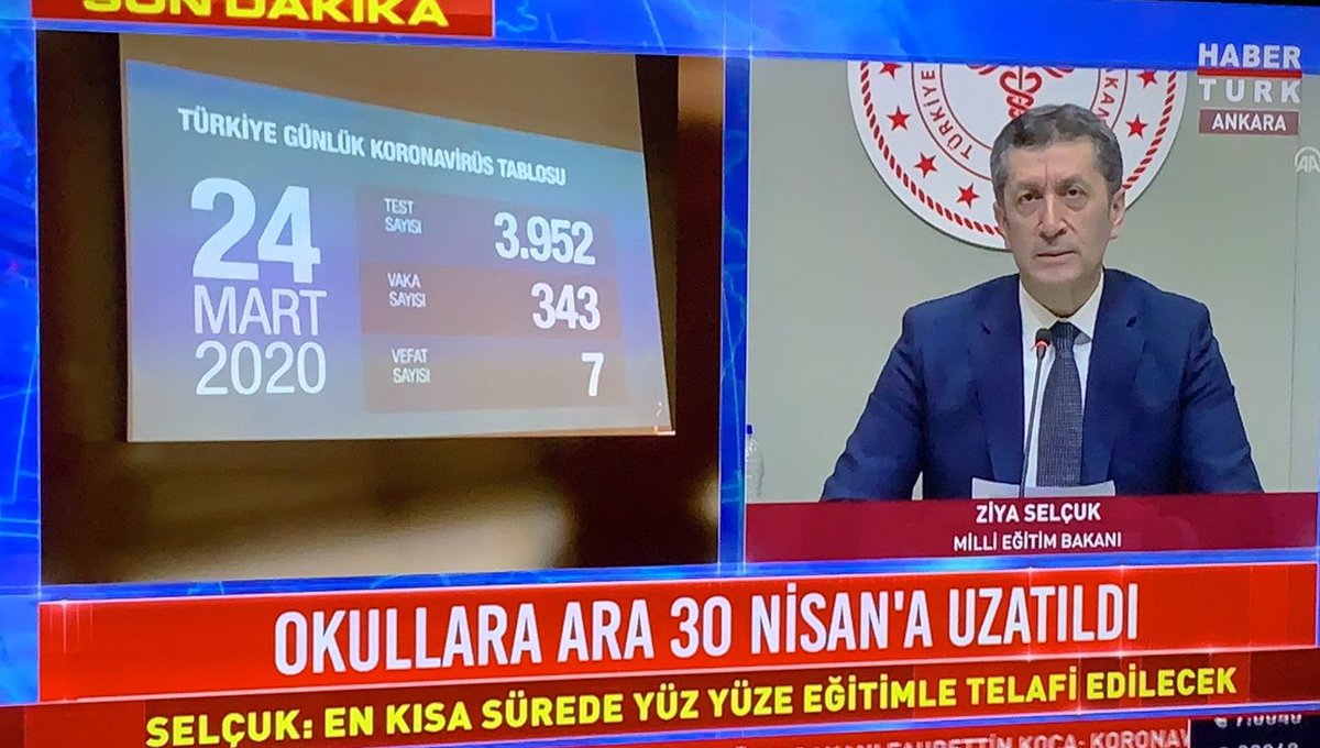 Okullarda Eğitim Öğretime 30 Nisan’a kadar ara verildi. Sayın Bakanım <a href="/ziyaselcuk/">Ziya Selçuk</a> bizleri unutmayın. Sürücü kursları desteklenme paketine eklenmelidir <a href="/BeratAlbayrak/">Berat Albayrak</a> #Özelöğretimkurumlarınıunutma