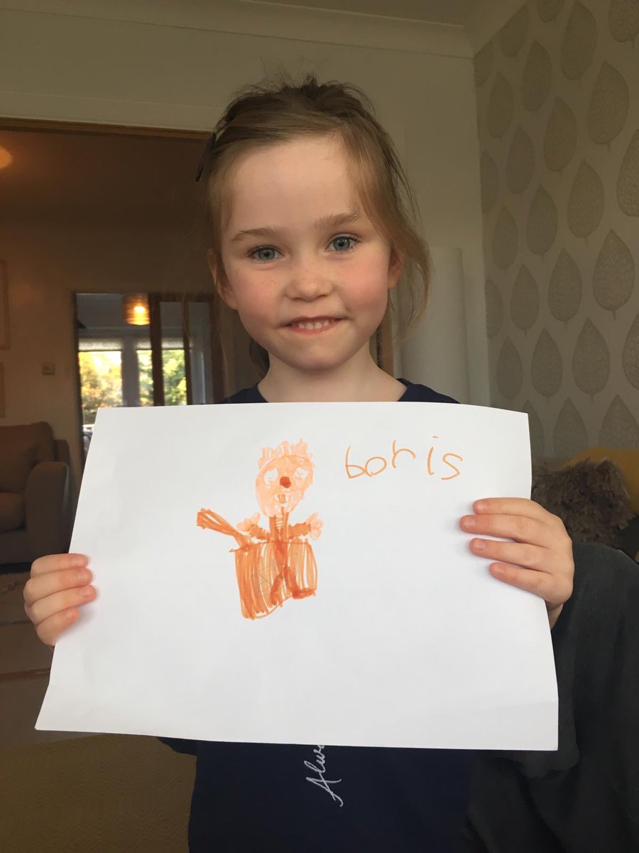 parkpre's tweet image. #StayHomeSaveLives portrait of @BorisJohnson :)