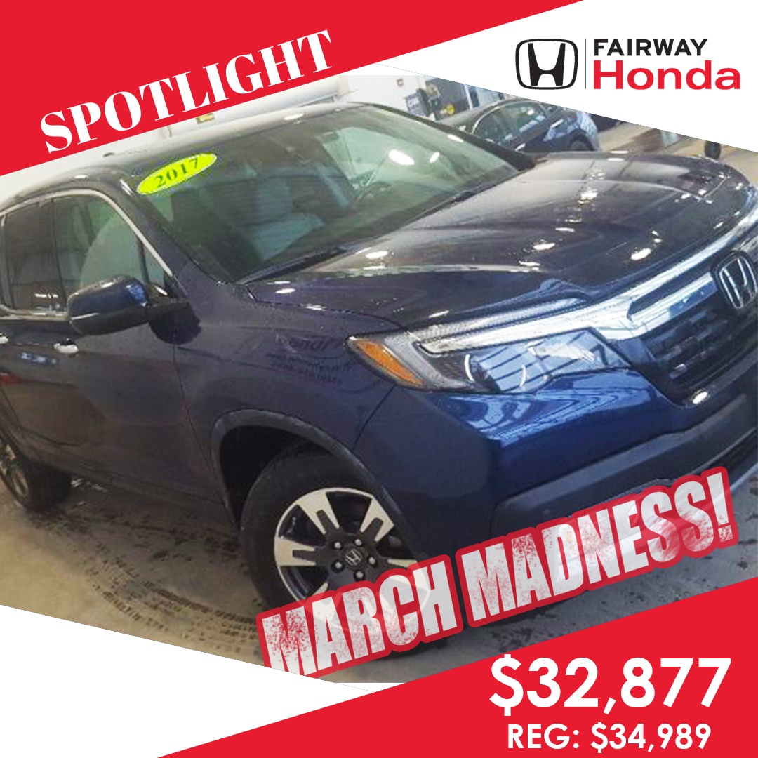 🔦 Spotlight of the Week 🔦
🚗 2017 Honda Ridgeline Touring
💵 $32,887
📱 bit.ly/2J6scOL