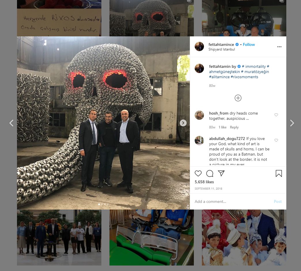 *Not claiming anything or accusing anyone!Is this the Turkish Disney Land?Here's some Instagram pics of the Chairman..