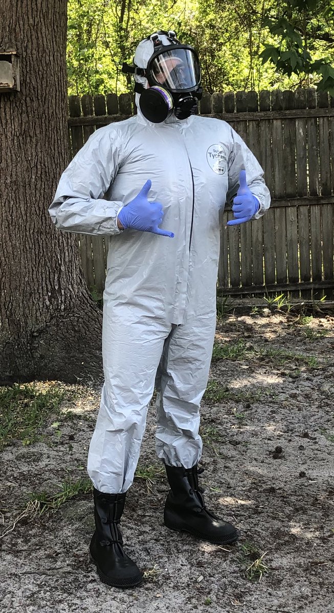 DoctorLeman's tweet photo. Yes, I have a suit for every occasion! As if there was ever any doubt. 😎 @walt_griffin @lake_howell @2020LHHS @2021LHHS #dress4success #CantStopMe #PPEgear https://t.co/cGQAeGeXS5