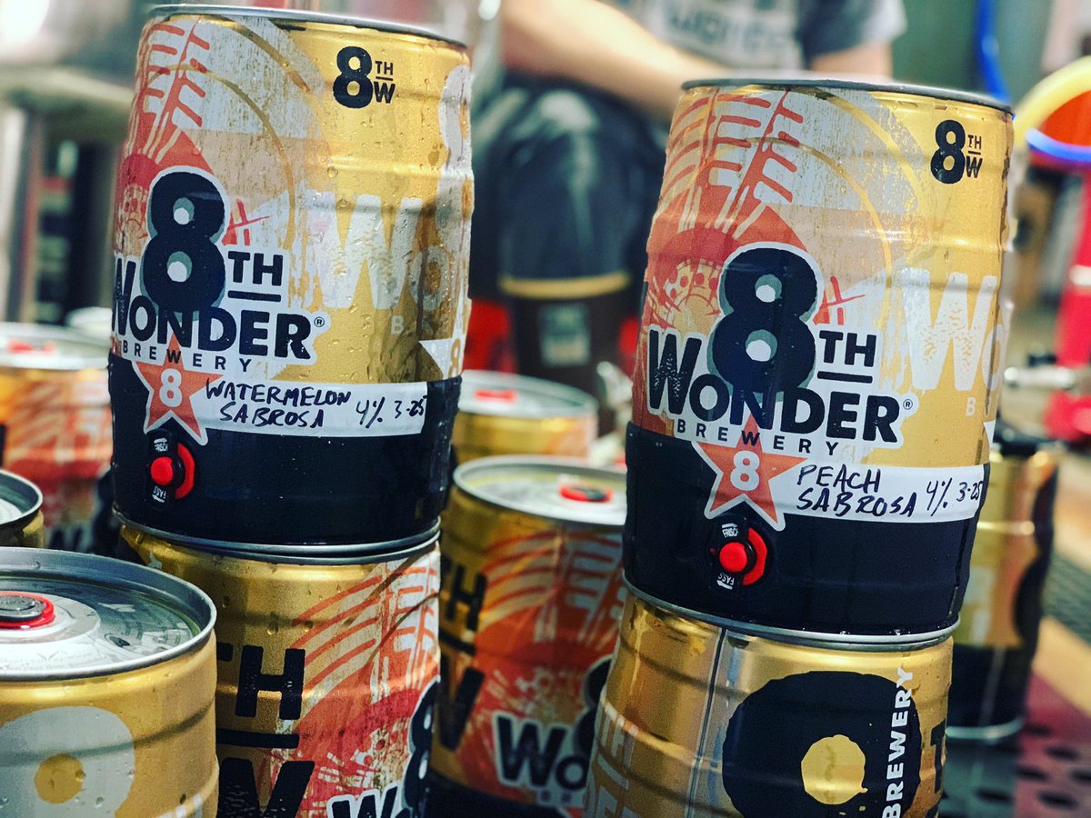 sip8thwonder's tweet image. Just kegged up 20 Mini-Kegs of Watermelon Sabrosa Berliner Weisse and Peach Sabrosa. 10 of each available online. Plus we’re re-stocking TEX Mini-Kegs as well. Available for pickup only. tinyurl.com/8Wtogo