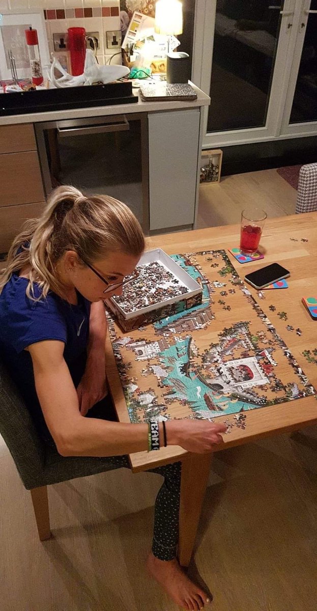 hcarruthers_'s tweet photo. @rungrylikeawolf asked me how I was getting on. I said “running is getting in the way of doing my jigsaw” #StayAtHomeSaveLives #onerunaday #CoronaCrisis https://t.co/dz1rLUb8h1