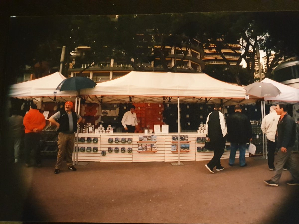 rallyemerch's tweet photo. Memory Lane number 6. Still in Monaco in 2003, but does anyone recognise the man in the red hat? This was Toni, he used to look after the big Peugeot Sport merchandising unit.
#WRC #RallyMonteCarlo #Peugeot #Rallymerchandise #Rallyemerchandise #dontforgetthee https://t.co/TiFwsCFAuV
