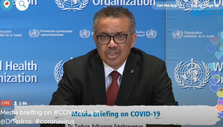 NoticiasONU's tweet photo. "Ya hemos perdido más de 16.000 vidas. Sabemos que perderemos más, cuántas más dependerá de las decisiones y acciones que tomemos". 

@DrTedros
 #COVID19 #coronavirus https://t.co/7yedTDqG7F