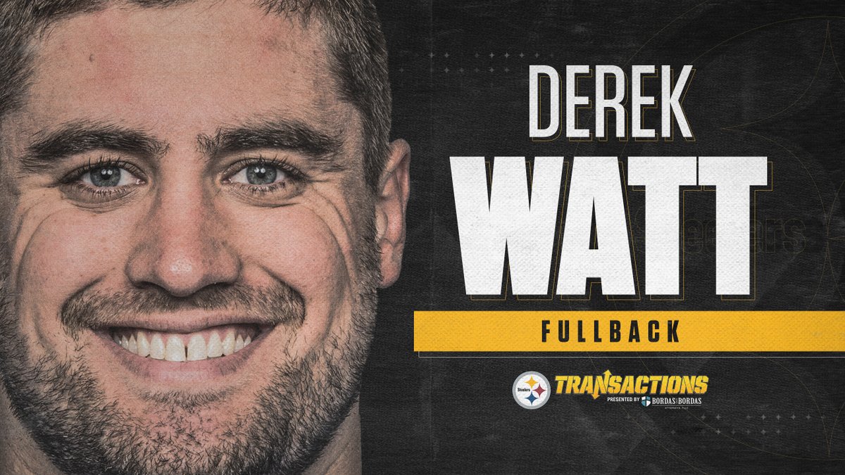 We have signed FB Derek Watt to a three-year contract.

<a href="/BordasLaw/">Bordas & Bordas</a> TRANSACTION: bit.ly/2Jha30B