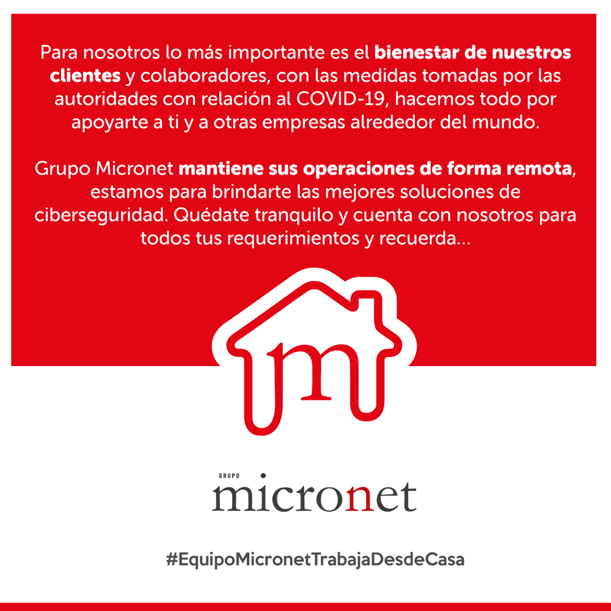 micronetpanama's tweet photo. ✅✅ #GrupoMicronetTrabajaDesdeCasa 🏠
.
.
#teletrabajo #covid19 #coronavirus #homeoffice #workhome https://t.co/frG9ugzXBY