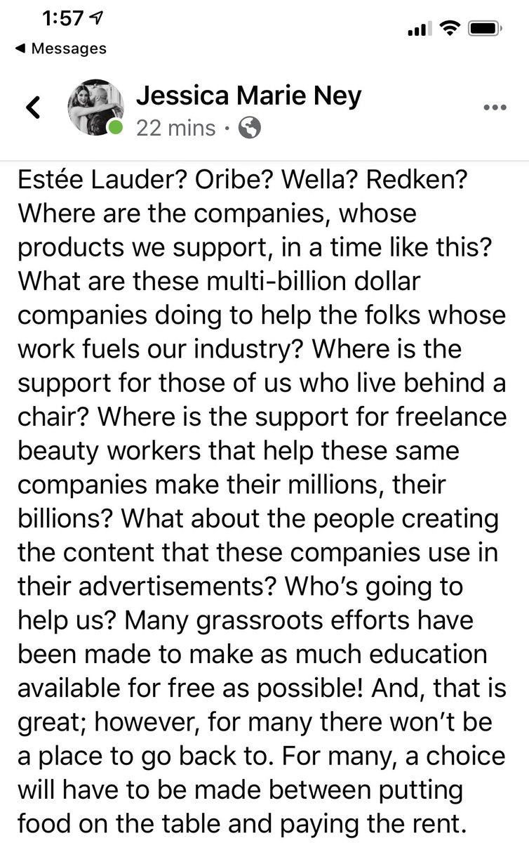 twinthingone's tweet photo. Where are you? #COVID19 @LOrealParisUSA @LOrealUSA @EsteeLauder @WellaHairUSA @WellaPro @WellaEducation @OribeHairCare @Redken5thAve @redkenuk shame on you for not taking care of those taking care of you!! https://t.co/Fi8t31saqJ