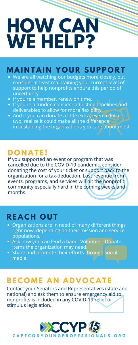 CCYP's tweet image. By lending a helping hand, we can help secure the future of the organizations that sustain our community year-round. Maintain our support, donate where we can, reach out, and become an advocate – after all, we’re all in this together.