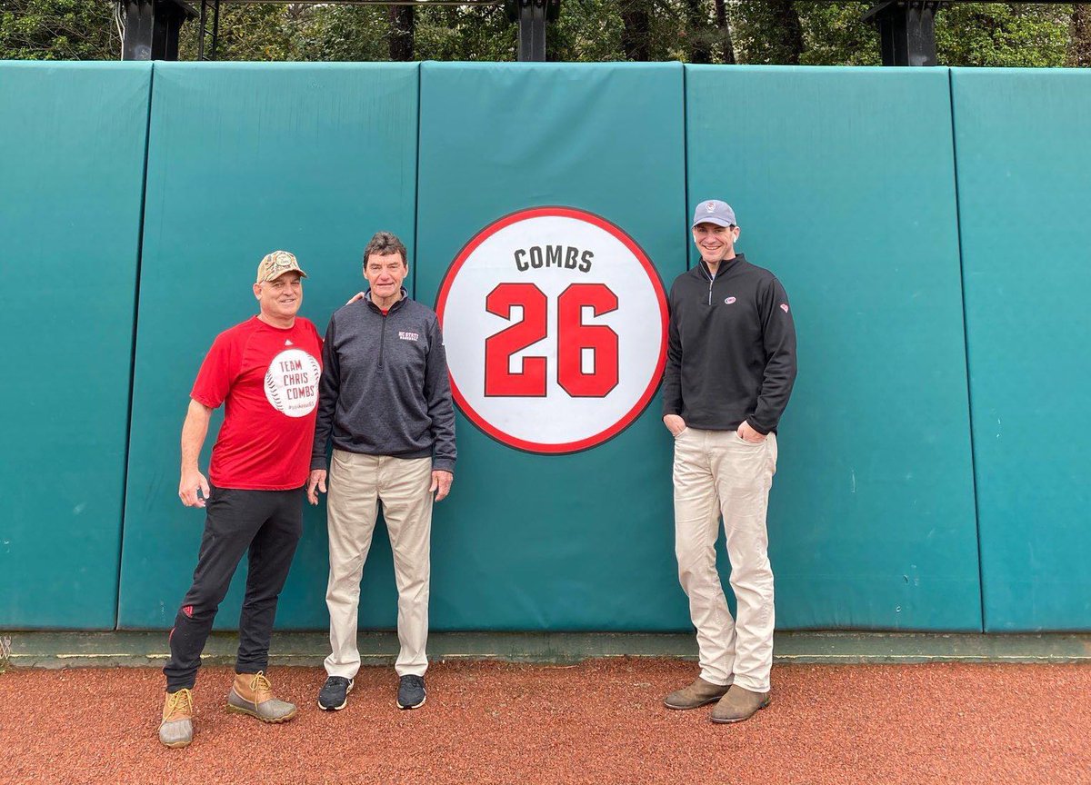 Despite the virus situation, some necessary things are still happening in Raleigh. 

#26 finds its rightful place at Doak Field. Congrats to <a href="/ChrisCNC/">Chris Combs</a> on this well-deserved honor. 

Wolfpack Nation continues to support  Chris, his family, &amp; millions more to #StrikeOutALS 🐺