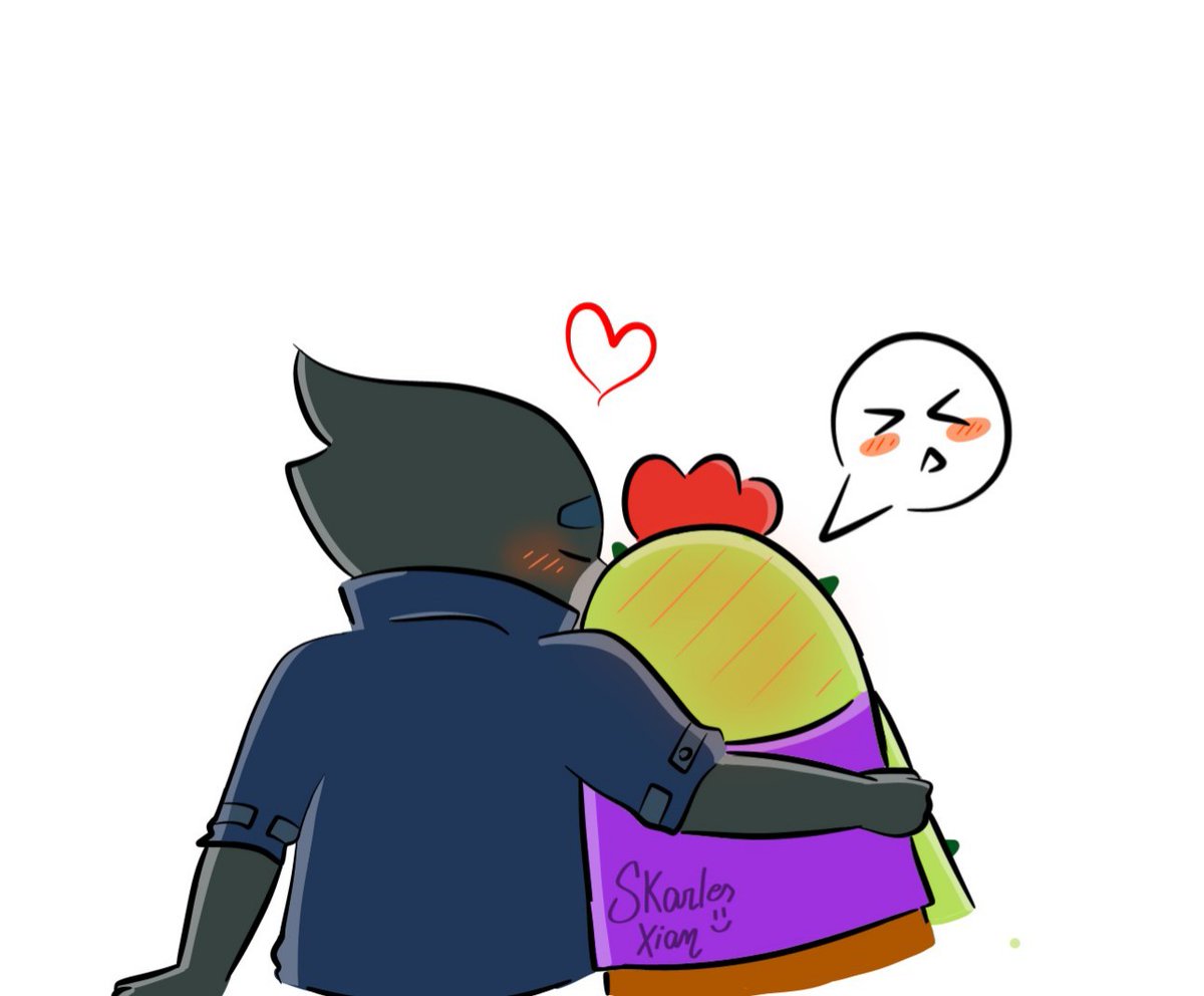 Skarles Xian On Twitter Crow X Spike 7u7 Me Gusta El Ship Brawlstarsart Ship Kiss Crow Spike Uwu 7u7 Yaoi Draw Artist - brawl stars ships yaoi