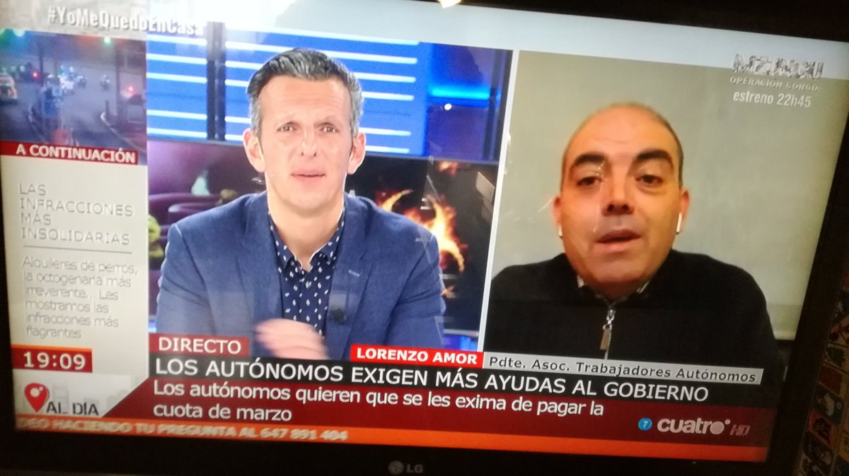 No nos cansaremos de pedir lo más justo para los autónomos. Se han olvidado de nosotros y seguiremos defendiendo a todos los autónomos. Hoy <a href="/lorenzoamor_ata/">Lorenzo Amor</a>  En <a href="/cuatro/">Cuatro</a>