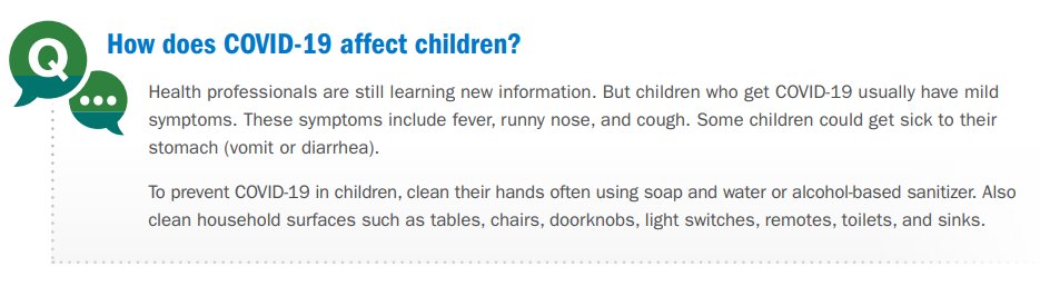 dtofig's tweet photo. My @AIRInforms colleagues developed a #PlainLanguage FAQ about #coronavirus for use by community organizations, schools, and other organizations. Check it out and share: https://t.co/CSwlNidSYk https://t.co/zXV2aSs6qE