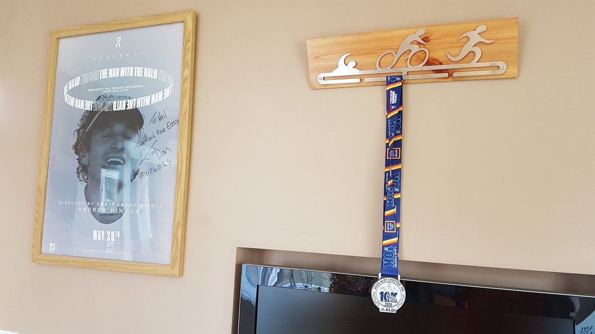 stannerstri's tweet photo. This #aldi10k @chestermarathon medal going to look a bit lonely for a while, fighting #COVID2019 #SocialDistancing #onceaday https://t.co/pYUi7i6WVn
