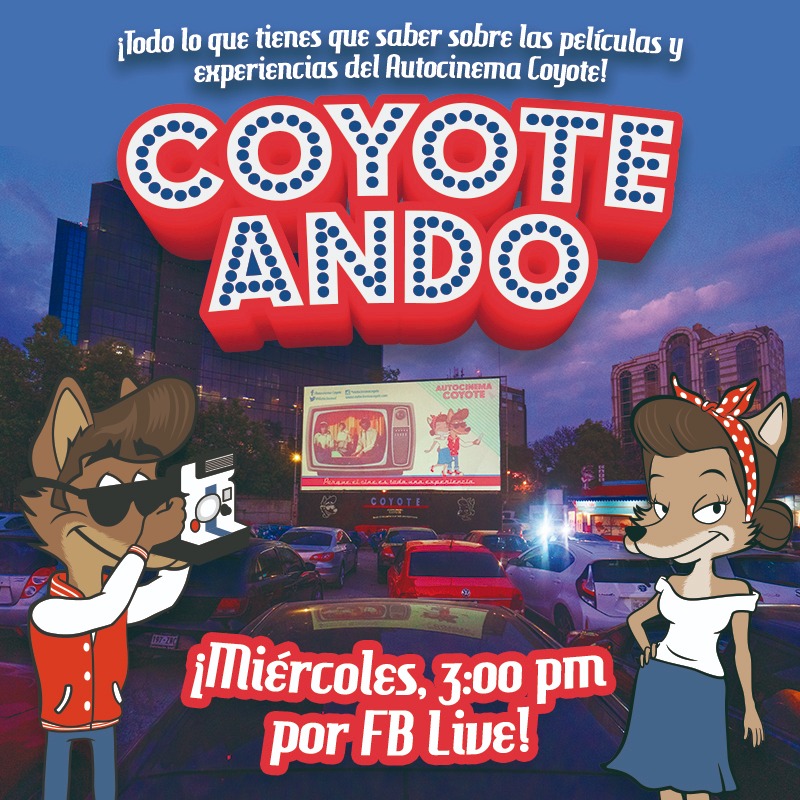 AutocinemaC's tweet photo. ¡Coyotes! A las 3 pm tendremos episodio de #Coyoteando esta vez por Instagram con @rosborbolla y @Mariorarara https://t.co/U6MbFEEPn3