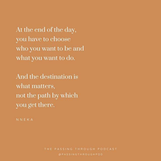 The destination changes many, many times in this life, but the act of choosing remains the same. ⁠
⁠
Hearing your beautiful voices has given me great solace and joy during these crazy times. I hope you're all staying safe, sane, and continue to share… ift.tt/3av5VX7