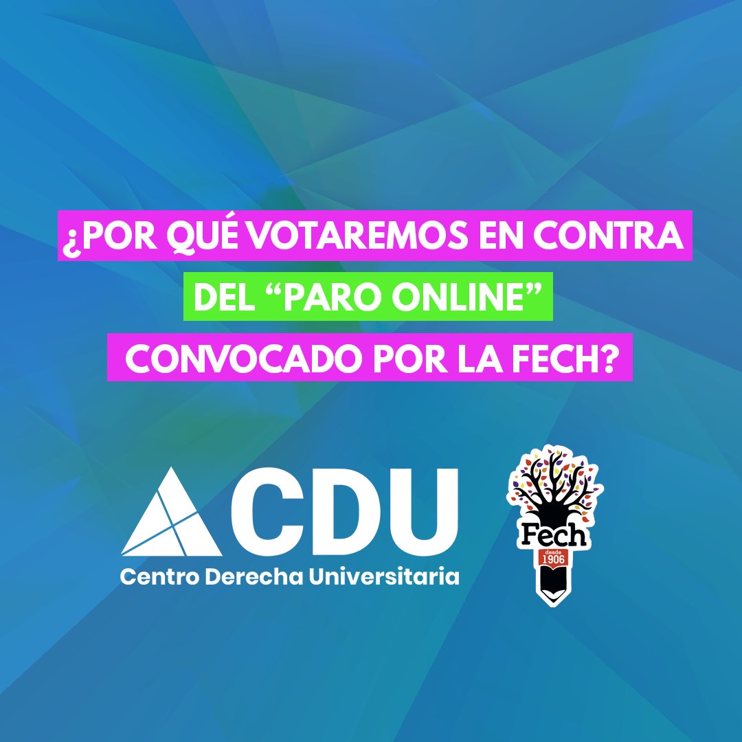 CDU_UChile's tweet photo. @la_Fech convoca a un paro ante el inicio de clases online.
Ante esto, manifestamos nuestra postura en contra y la invitamos a redistribuir su presupuesto en insumos para un inicio de clases sin dejar a nadie atrás.
¡Vota en la plataforma u-campus en contra de esta medida! https://t.co/8SWRvyBH4T
