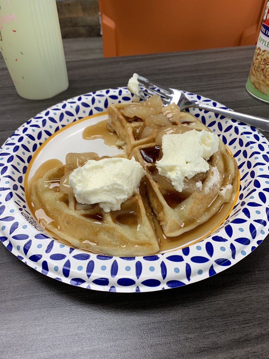 Boss man made homemade waffles and whipped cream! <a href="/mattsautofm/">Matt's Automotive Service Center</a> #InternationalWaffleDay #Homemade #AutomotiveFun