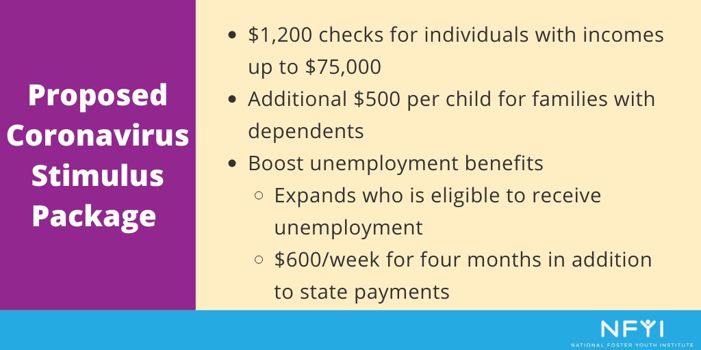 NFYInstitute's tweet photo. The Senate is trying to vote on a #stimulusbill today. We're still waiting to see the text of the bill, but here's what it includes to help individuals in the coming weeks: https://t.co/rkPevivpL2