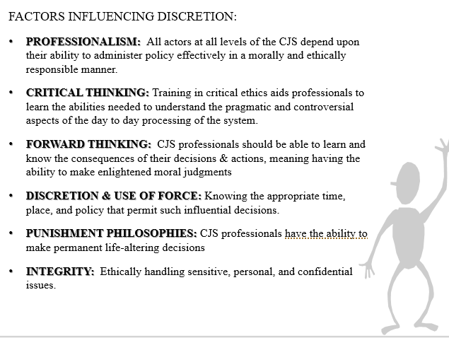 We will examine the legal aspects of  #discretion in greater detail later this semester, but I hope this was an introductory look at some of the elements of police officer decision-making #MoraineValley  #MVCCOnline2020  #CRJ201