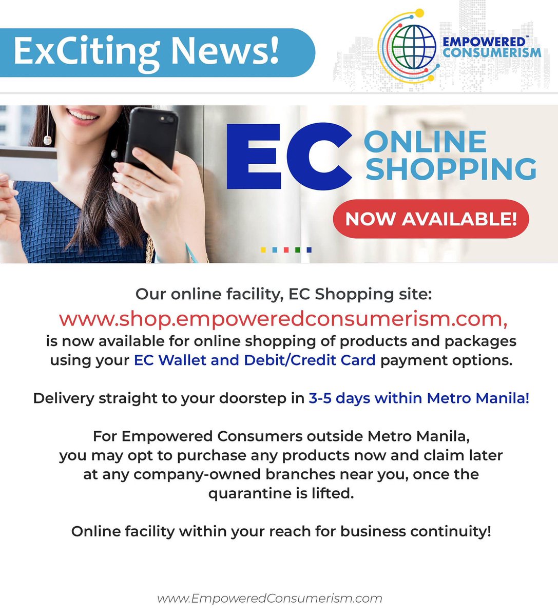Empowered Consumerism Good News Ec Online Shopping Is Now Available For Any Product Ec Package Npp And Your Pma Purchases At Your Convenience It S Ec Just Go To Your Dtc Empowered Consumerism Good News Ec Online Shopping Is Now Available For Any Product Ec Package Npp And Your Pma Purchases At Your Convenience It S Ec Just Go To Your Dtc