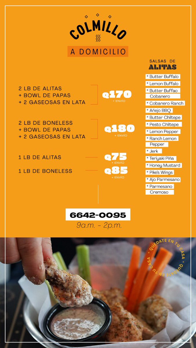 canchez's tweet photo. Amigos, tuvimos que cerrar los establecimientos a raíz de la situación. 
Promocionamos un servicio a domicilio de nuestras alitas y chela artesanal. Comparto el menú por si quisieran pedir.

Y nos ayudarían muchísimo con su RT!!!! 

Mil gracias 🙏🏼 https://t.co/vMotLpblff