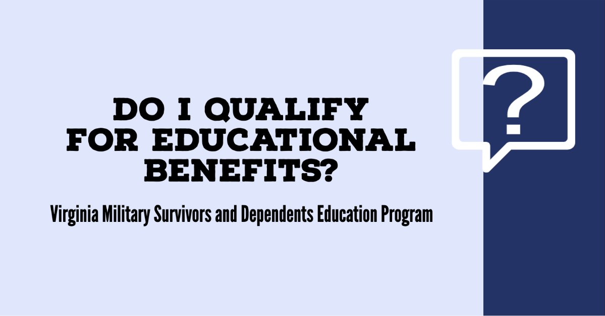 Faster answers. Faster processing. Easier to use.

🎓 Check out the new online portal for the Virginia Military Survivors and Dependents Education Program (VMSDEP) and learn about the educational benefits you may deserve.

Go to: myvmsdep.dvs.virginia.gov

#virginiaveterans