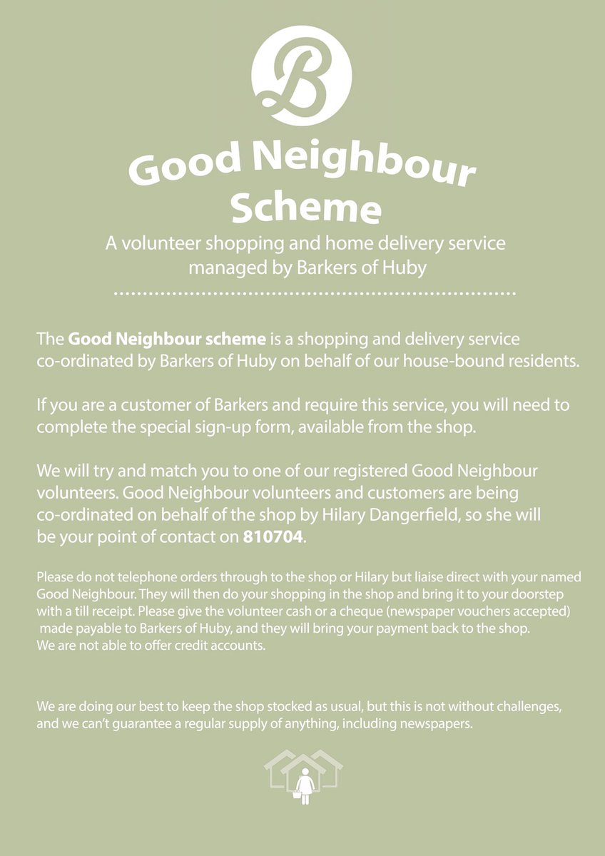 Delighted we have 27 new volunteers doing shopping and deliveries as part of our Good Neighbour scheme #community #volunteers