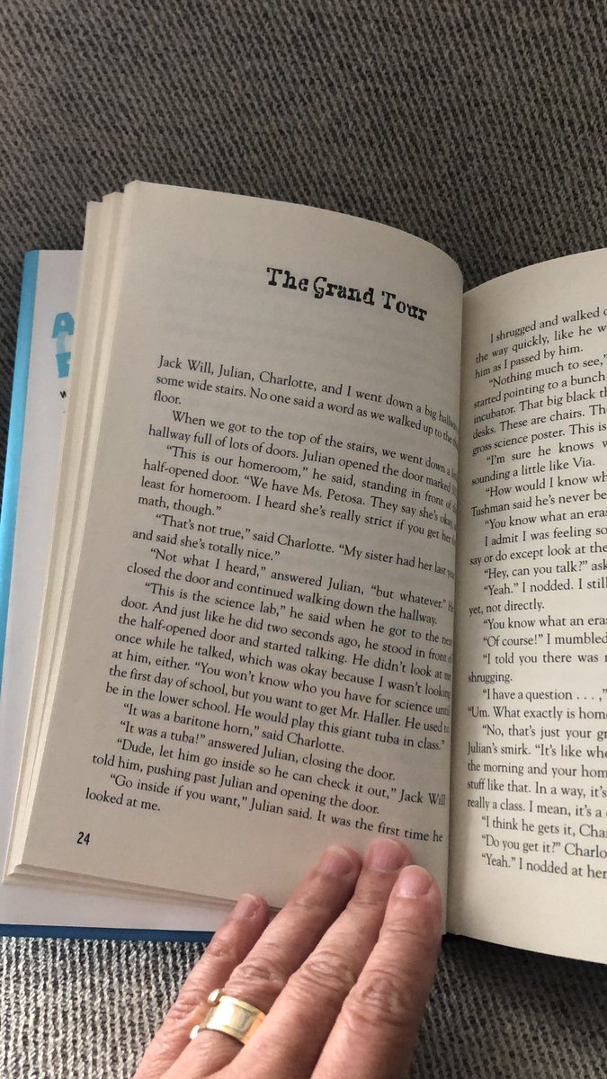 RJPalacio's tweet photo. Thank you to everyone who participated in the #WONDERreadaloud today! We pick up on page 24 tomorrow. I'll answer a few of your questions, too. Looking forward to it! Stay healthy! Stay inside! Stay kind! https://t.co/KVCdu9jFlO