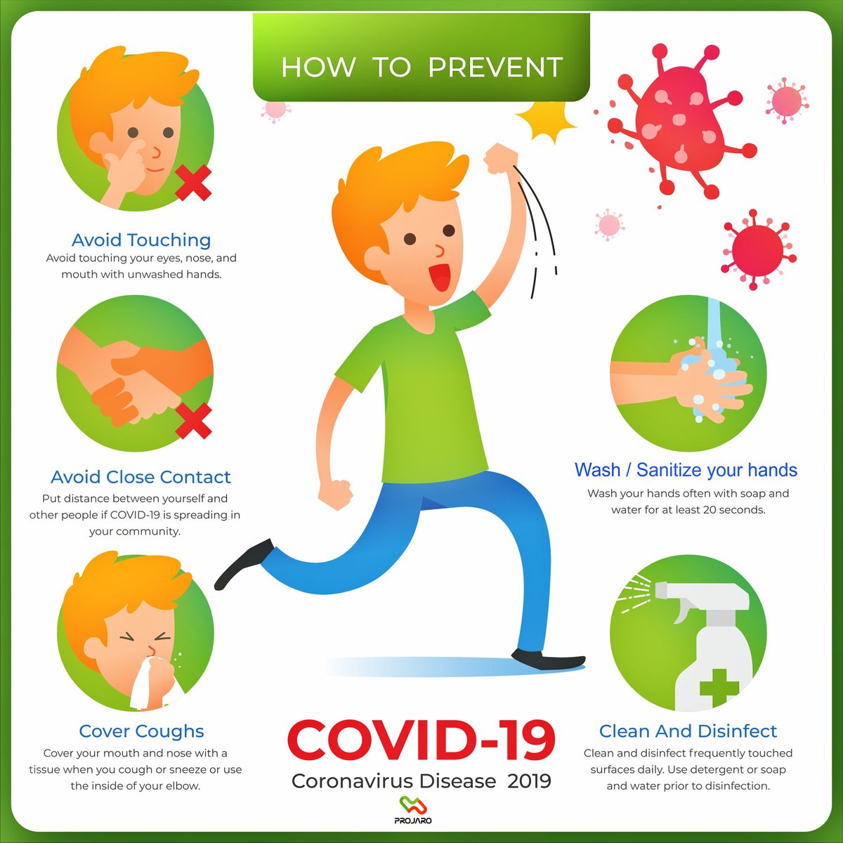Always be cautious to:

Wash your hands regularly

Avoid close contact with people experiencing fever, cough and avoid spitting in public

Avoid touching your face

Most importantly, seek medical assistance early if you develop symptoms like coughing, sneezing fever.