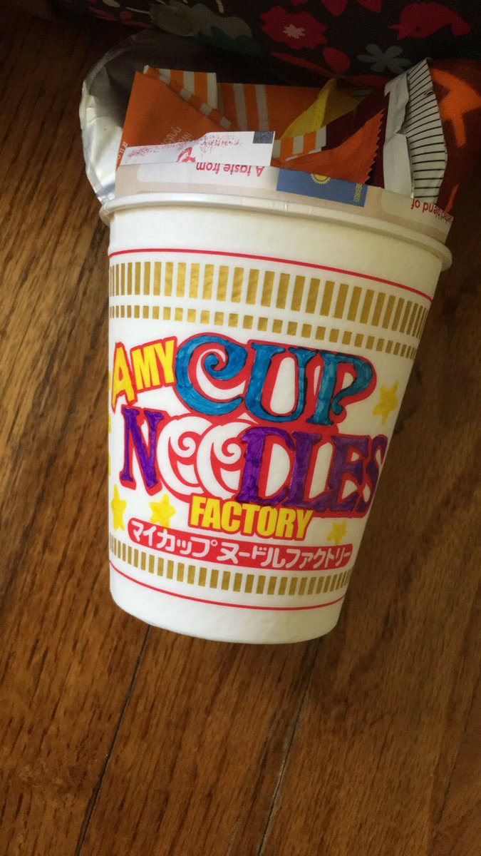 Hachimitsu Yuzu (aka best drink ever after milk tea), wooden spoon from a fair at Kaihinmakuhari Station, yuzu-scented lotion, and "Amy Cup Noodles"