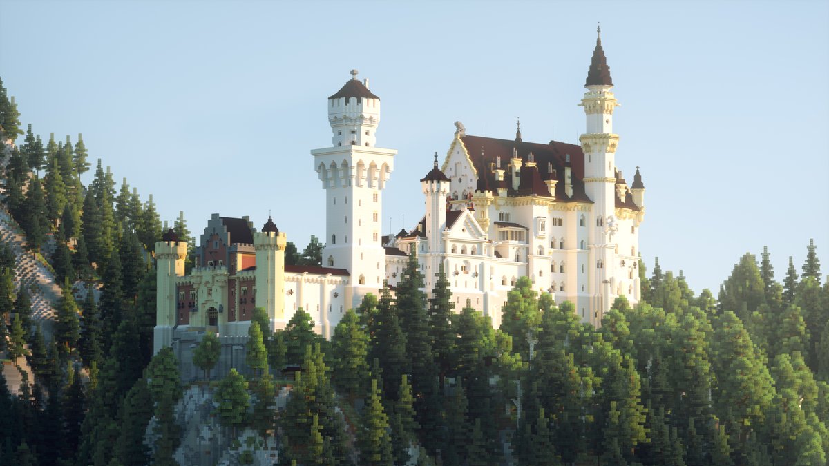 An additional render of Neuschwanstein Castle in #Minecraft I built with <a href="/Varoxi_/">VAROXI</a>.

Check out the amazing video by <a href="/ilibu_/">ilibu</a>: youtube.com/watch?v=Lr9Mmp…

Some more information here: pixelbiester.net//news/schloss-…

Render by: @Splekh