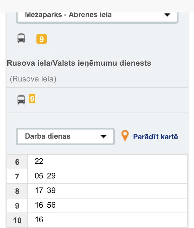 Paldies <a href="/LieneBs/">Liene</a> par ideju, papētīju tos slavenos <a href="/Rigassatiksme_/">Rīgas satiksme</a> 20 procentus. 9.autobusam no rītiem tas izskatās šādi: ir stundas, kur trešdaļa reisu nost, ir tādas, kur pat puse.
