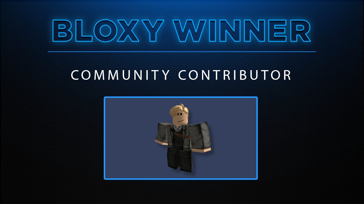 Roblox On Twitter Congratulations To Egomoose Your Tireless Assistance To Developers Everywhere Has Earned The Bloxy For Roblox Community Contributor Bloxyawards Https T Co I1fyuntmpm