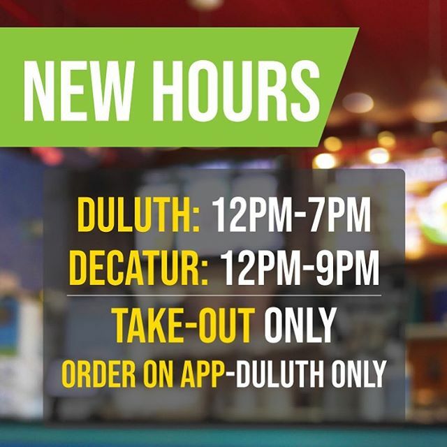 SunOdessert's tweet photo. 【SUNO UPDATE!】 Here's how our business is changing due to #covid19 : • We are implementing take-out orders only. • Changes to opening hours Mon-Sun starting today:
👉#Duluth location - 12pm-7pm
👉#Decatur location - 12pm-9pm • While our stores rema… https://t.co/gb486DtEbL https://t.co/SuJT5HEhs3