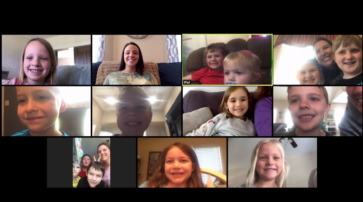 Best ZOOM ever!  I am SUPER happy that I got to see some of my sweet nuggets today!  I must go cry now.  I miss these tiny humans more than I could ever express!🥰🥰
