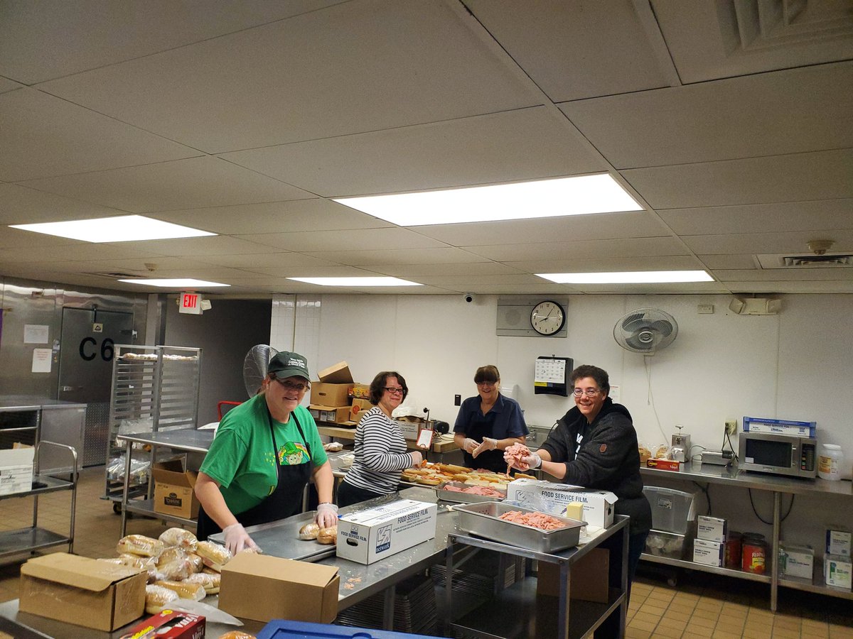 A shout out to Director of Food Service Lisa Ostrowski and her staff! Consistently, we are preparing and delivering over 260 meals daily. Deliveries total 60-70 consistently! Our sites are SHS, Blue Creek, and Forts Ferry! Breakfast hours 8-8:45. Lunch 11:45a.m-12:45p.m.!