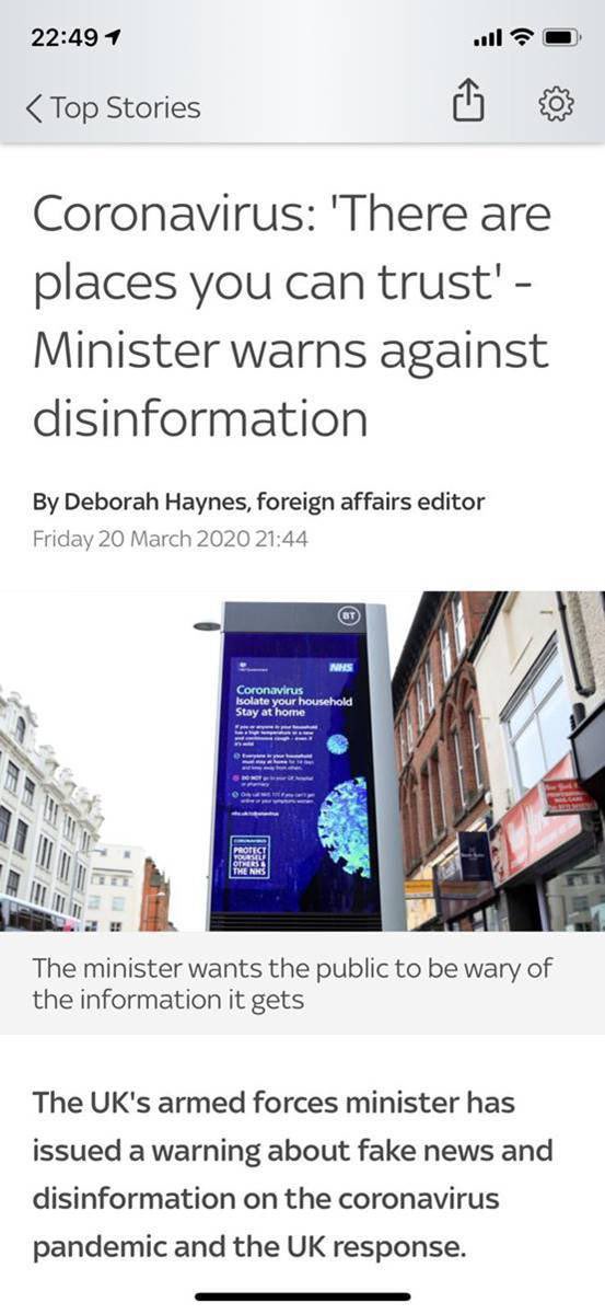 thequeenofooh's tweet photo. OOH seen as one of the mediums you can trust during the Coronavirus crisis. And quite right too! @TalonOOH @global @DHSCgovuk #StayAtHomeSaveLives https://t.co/XSAxIwlJvr
