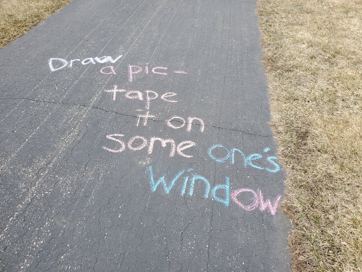 hygyhghjghhh's tweet photo. #SomeGoodNews upbeat chalk messages on walking paths! https://t.co/PcjEIkpZoE