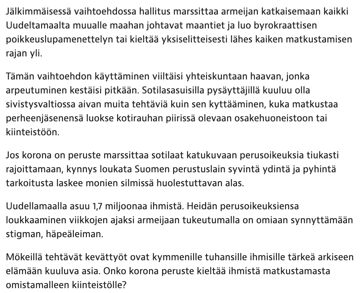 Tilanteet muuttuvat nopeasti. IL:n Lauri Nurmi su 22.3. ja ke 25.3.