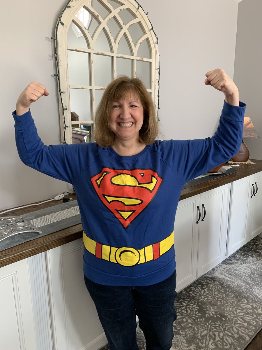 PV7Olszewski's tweet photo. @PV7Olszewski Taking care of 2 Vitual Spirit Days in one... Super Hero and Dress Up Like Someone Old!!! 😄 https://t.co/6b16SVAqtU