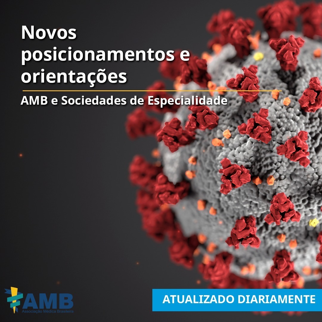 AMB_oficial's tweet photo. A #AMB atualizou em seu site as informações sobre o #coronavírus. Os arquivos disponíveis compõem os posicionamentos e orientações das Sociedades de Especialidade integrantes do Conselho Científico da AMB. 

Confira em https://t.co/CAYEkaI6nq. https://t.co/yejWQO6kGo