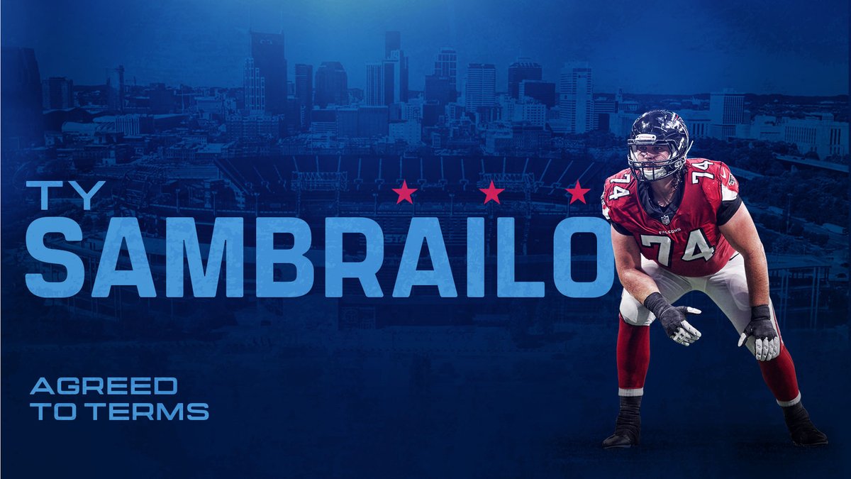 Titans's tweet photo. #Titans agree to terms with offensive lineman Ty Sambrailo 

Details ✍🏽 » https://t.co/dNNuALKmwW https://t.co/RBks6CJfOk