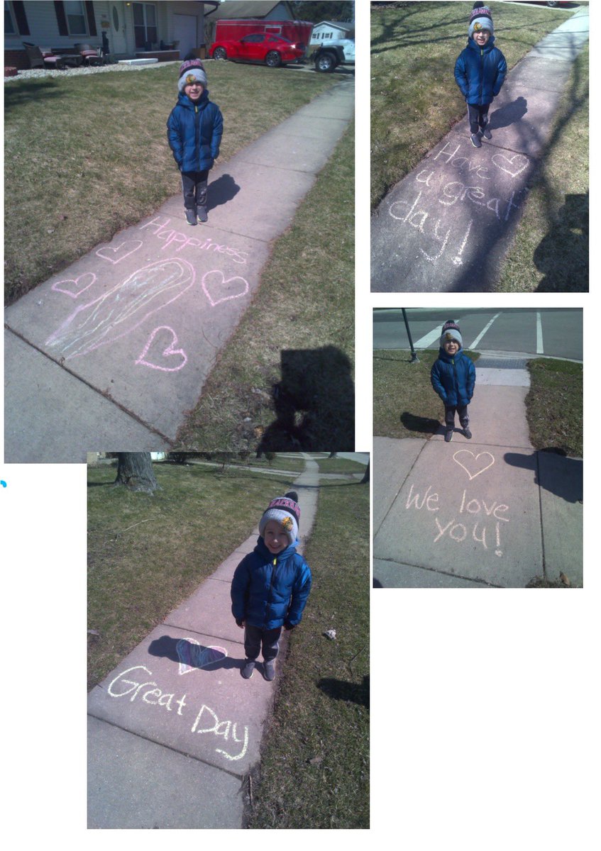 aapanek's tweet photo. Kindergarteners have come together to #spreadhappiness #podajuśmiechdalej @pawlinasia @D59Clearmont #d59learns https://t.co/GPSH0FeigI