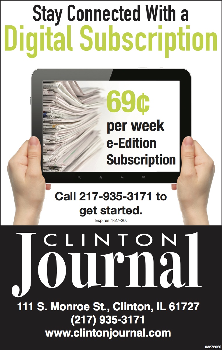 ClintonJournal's tweet image. Get your hometown news without even going to your doorstep or mailbox!

Online subscription only. Limited time offer.