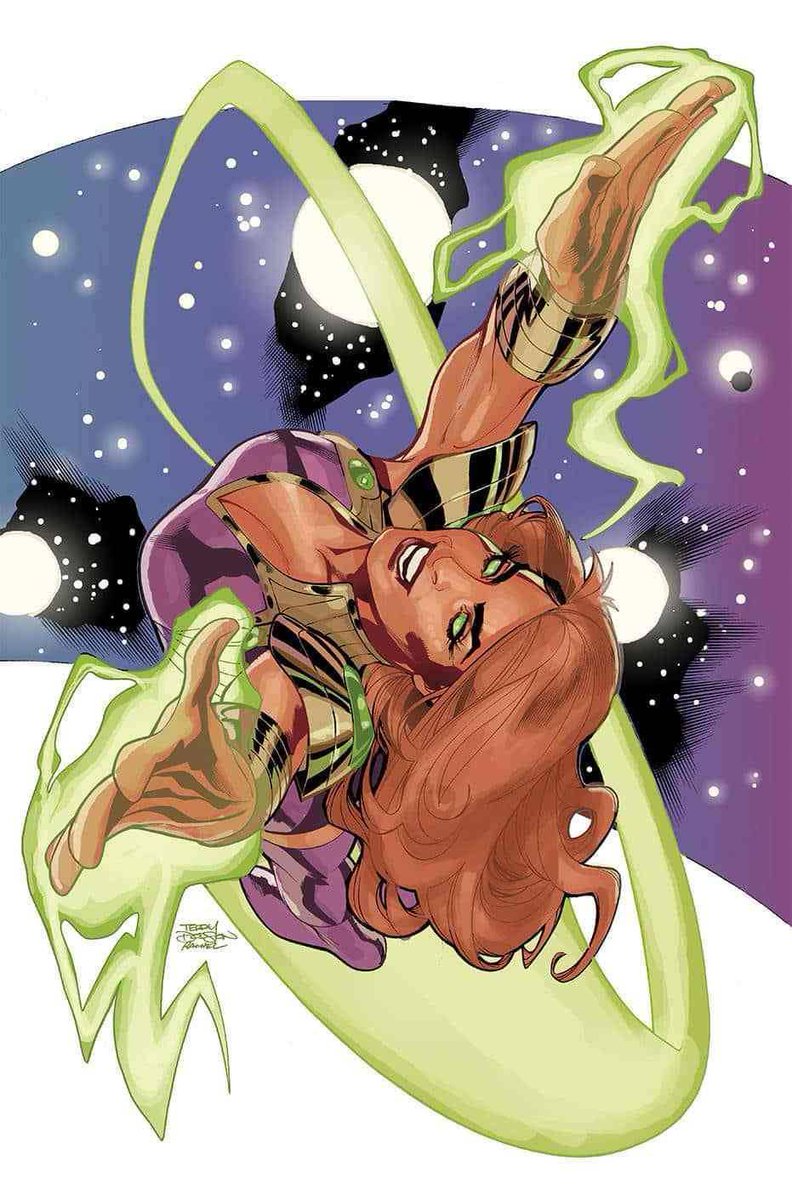 Day 25: STARFIRE! Former warrior Princess Koriand'r of the now-destroyed planet Tamaran, Starfire found a new home on Earth and a new family in the Teen Titans. Fun loving, bubbly, and wears her heart on her sleeve, Starfire is a favorite in the DC continuity.  #WomensHistoryMonth