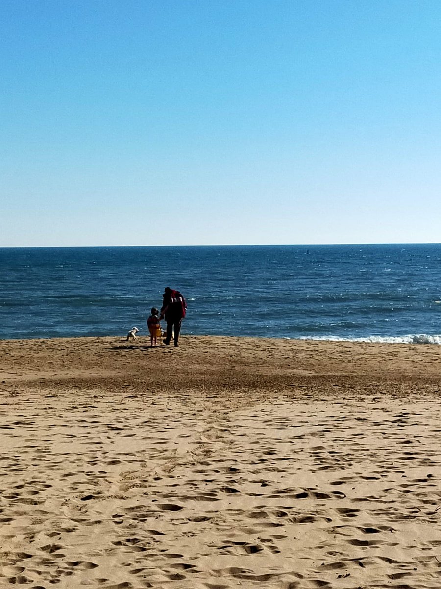 JulesMullally's tweet photo. #SocialDistancinguk #beachlife #rainbowprincesses #holidayingathome #exercise walking in the sunshine.  With my little sand angel. https://t.co/p8NjtJ7GTk