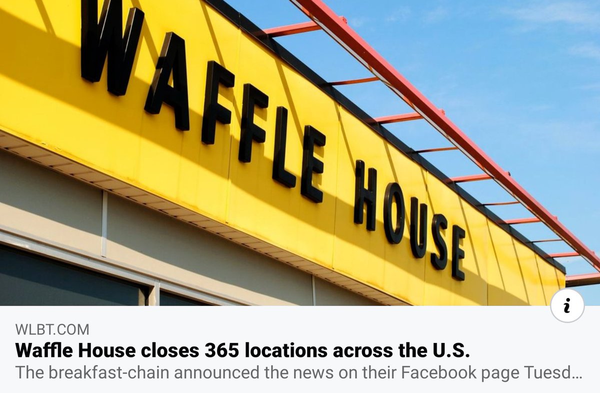 Nearly_Fatal's tweet photo. If you weren't scared of COVID-19 before, you should be now!

You know it's serious if Waffle House will close their doors! They stay open through cat 5 hurricanes here in FL! https://t.co/tlmrhLEZz9