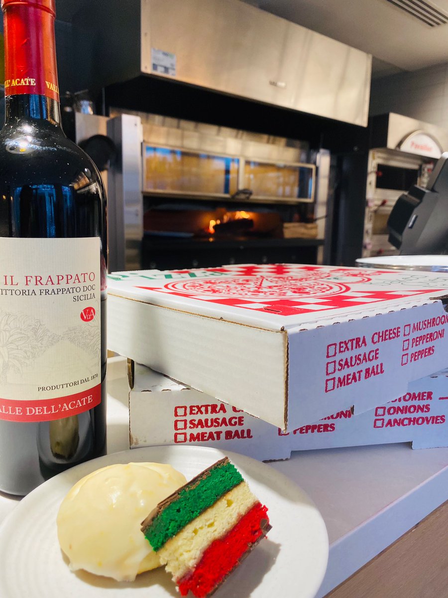 Have a pizza night hosted by us, 1 bottle of wine, 2 pizzas, 1 large salad and 2 cookies. $48. Order for delivery or pick-up until 7:30pm.