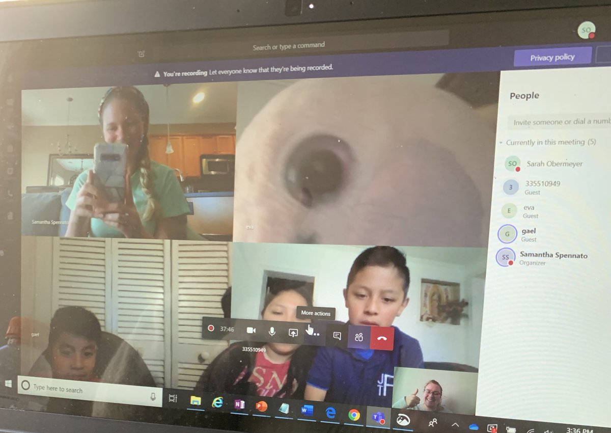 Us: what time do we meet? Students: 3 o’clock!!!! Our read aloud group grew again today and we got to practice sight word flash cards using <a href="/quizlet/">Quizlet</a> and share our screen with <a href="/MicrosoftTeams/">Microsoft Teams</a> #HastyDLD <a href="/CherokeeSchools/">Cherokee Co. Schools</a> <a href="/RodLarrotta/">Rodney Larrotta</a> <a href="/SandiHarrison22/">Sandi Price Harrison</a> @crichlady